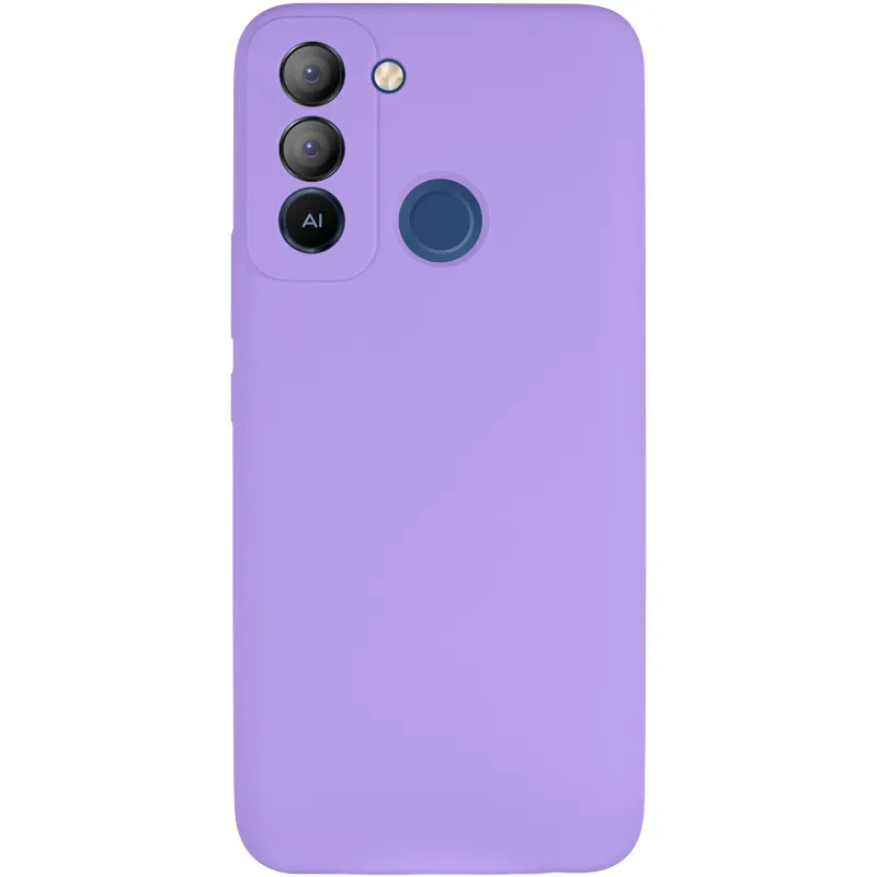Чехол Silicone Case Lakshmi Premium з закритою камерою на TECNO Pop 5 LTE – Сиреневый / Dasheen. Фото 4 из 8