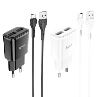 СЗУ HOCO C88A (2USB/2.4A) + Type-C фото 1 СЗУ HOCO C88A (2USB/2.4A) + Type-C фото 1 из 2