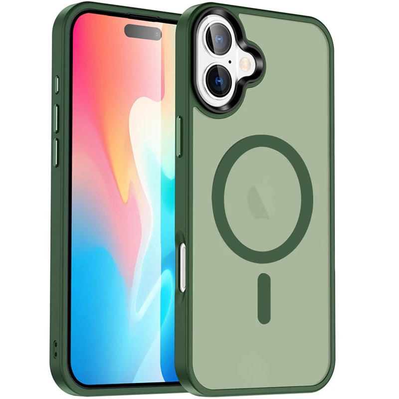 Чехол Ummi Colorful with MagSafe для Apple iPhone 17 (6.3") – Зеленый / Dark Green. Фото 2 из 4