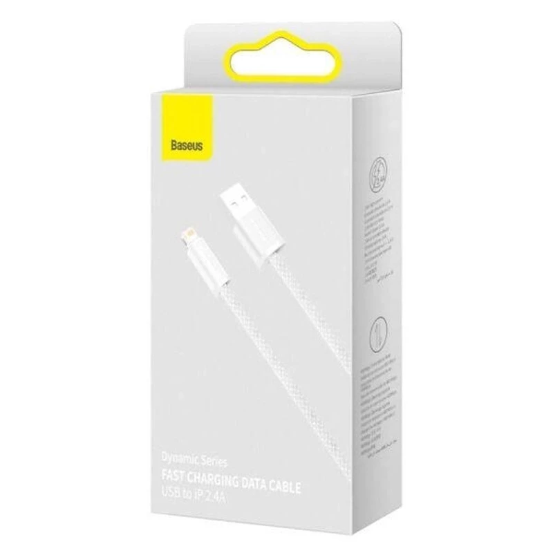 Дата кабель Baseus Dynamic Series USB to Lightning 2.4A (1m) (CALD000402) – White. Фото 3 з 3