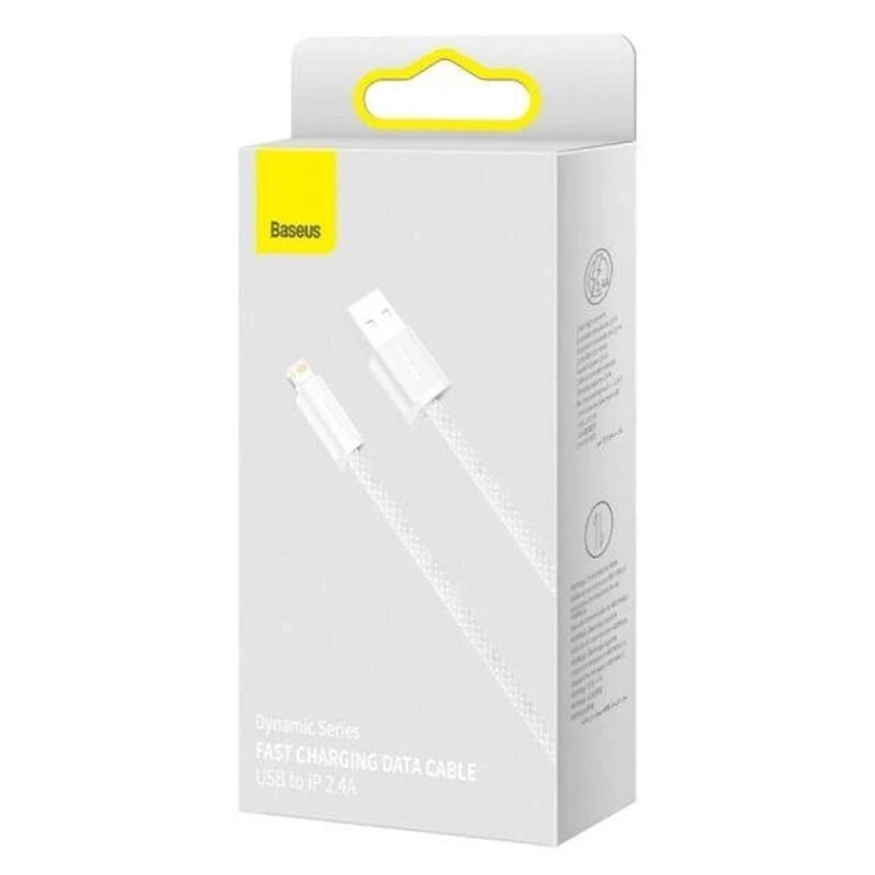 Дата кабель Baseus Dynamic Series USB to Lightning 2.4A (2m) (CALD00050) – White. Фото 3 з 3