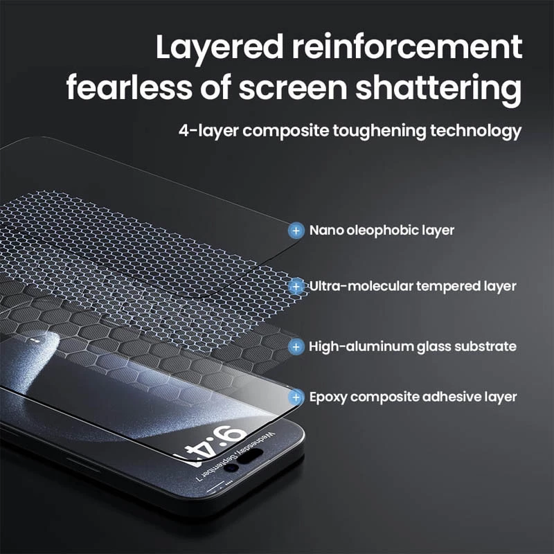 Защитное стекло Nillkin (CP+PRO) для Apple iPhone 16 Pro Max – Черный. Фото 6 из 15