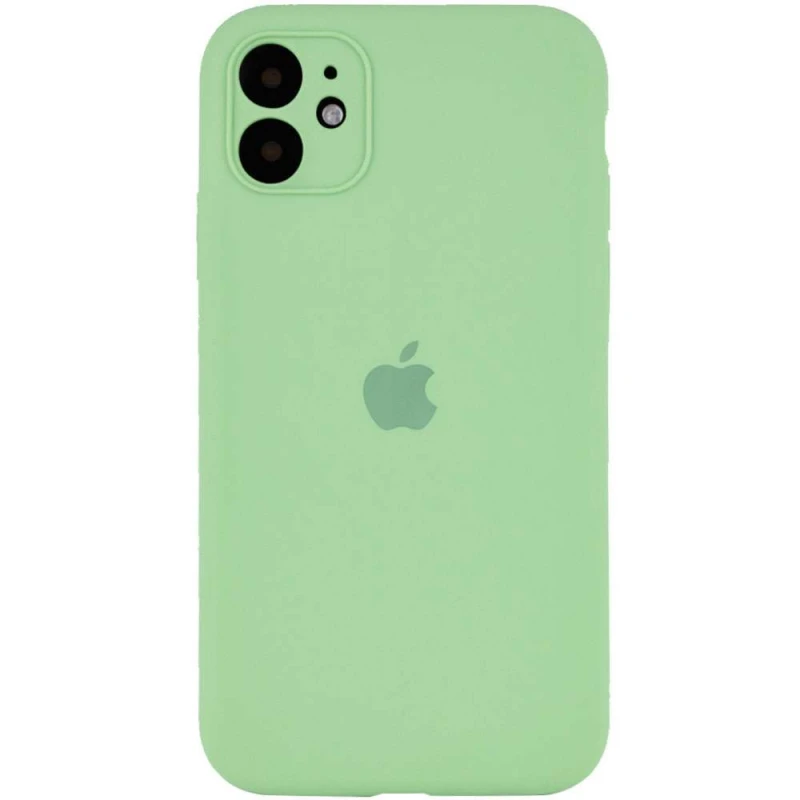 

Чехол Silicone Case с защитой камеры для Apple iPhone 12 (6.1") (Мятный / Mint), М'ятний / mint