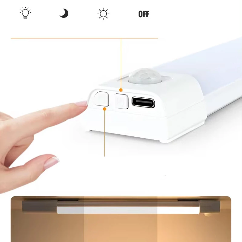 Сенсорний світильник LED з датчиком руху MZ-L3201 (37*22,5*200mm) – White. Фото 6 з 8