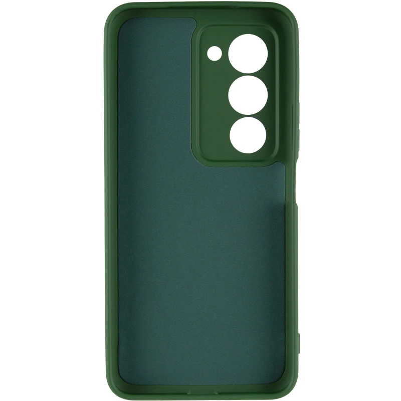 Цветной силиконовый чехол GETMAN с закрытой камерой на Xiaomi Redmi 15 (Global) – Зеленый / Dark green. Фото 4 из 6