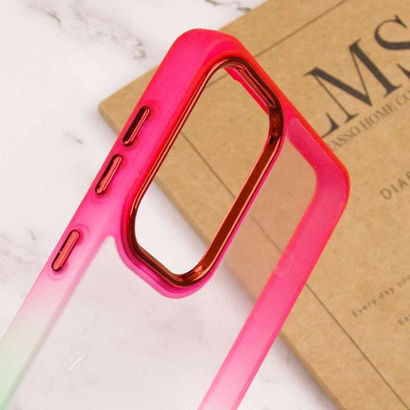 Силиконовый чехол фреш для Xiaomi Redmi Note 11 Pro 4G/5G – Салатовый / Розовый. Фото 5 из 5