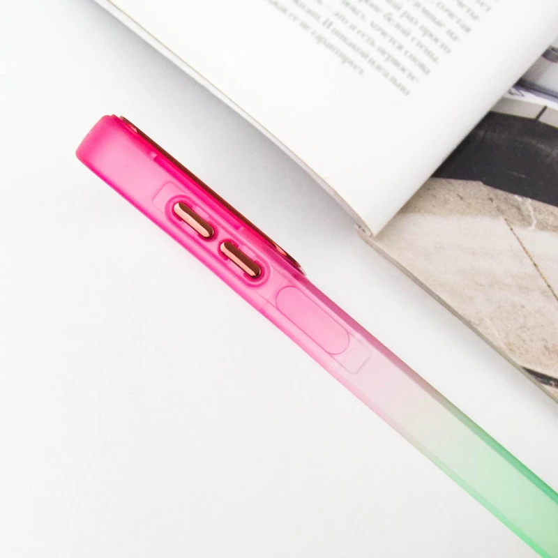 Силіконовий чохол фреш на Samsung Galaxy A24 4G – Салатовий / Рожевий. Фото 5 з 6