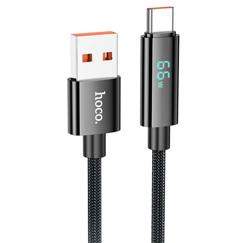 

Дата кабель Hoco U125 Benefit 5A USB to Type-C (1.2m) (Black)