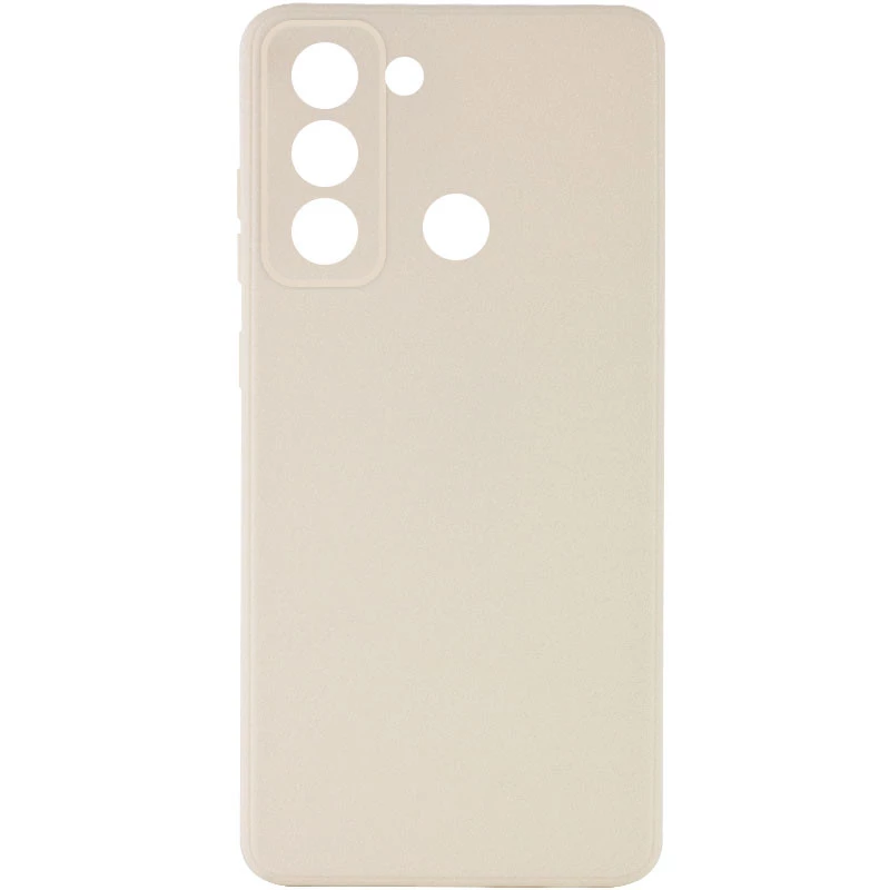 Кольоровий силіконовий чохол із захистом камери на TECNO Pop 5 LTE – Бежевий / Antigue White. Фото 1 з 3