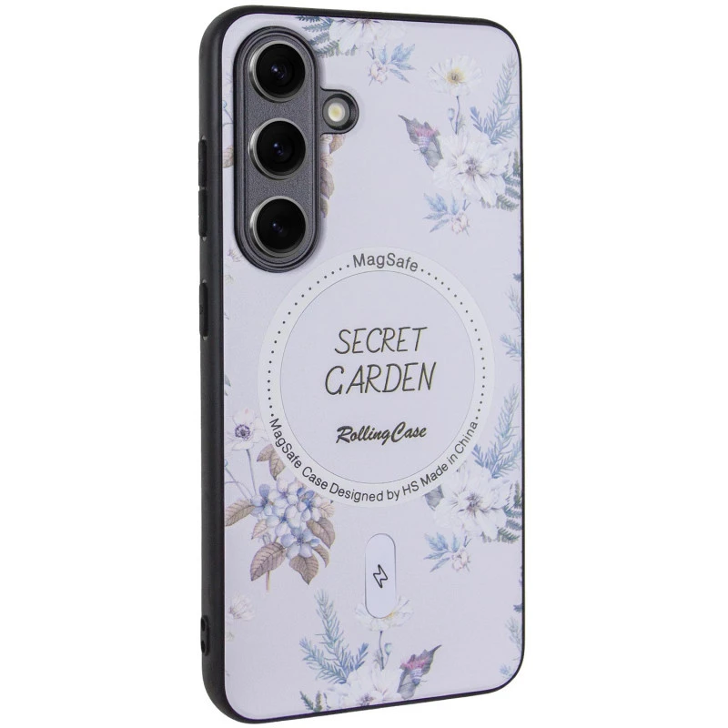 TPU+PC чехол Secret Garden with MagFit для Samsung Galaxy S23 FE – White. Фото 1 из 20