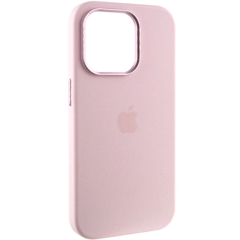 Чохол Silicone Case з металевими кнопками на Apple iPhone 14 Pro (6.1") – Рожевий / Chalk Pink. Фото 2 з 9
