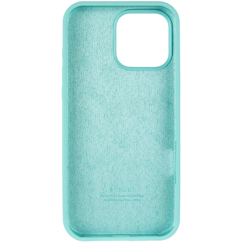 Чехол Silicone Case с закрытым низом для Apple iPhone 15 Pro (6.1") – Бирюзовый / Marine Green. Фото 5 из 8