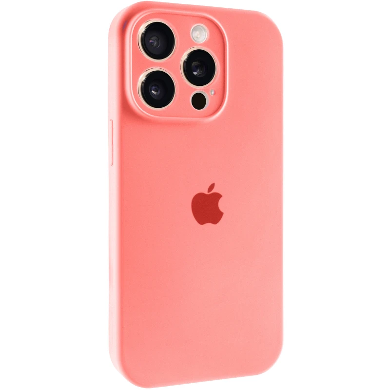 Чехол Silicone Case с защитой камеры для Apple iPhone 15 Pro (6.1") – Коралловый / Pink Orange. Фото 1 из 1
