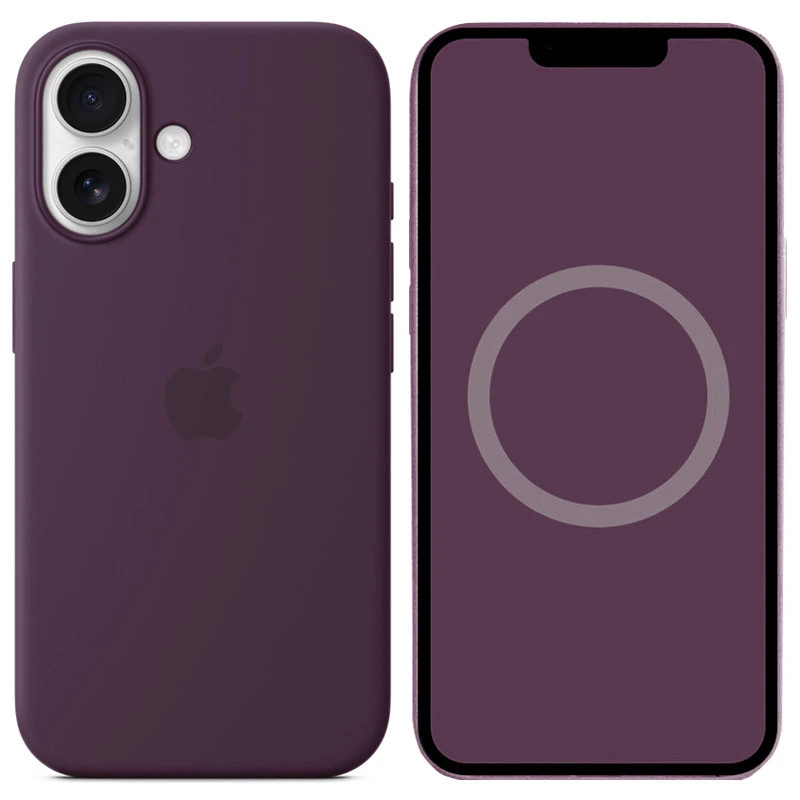 Чохол Silicone case (AAA) with Magsafe and Animation для Apple iPhone 16 – Plum. Фото 1 з 4