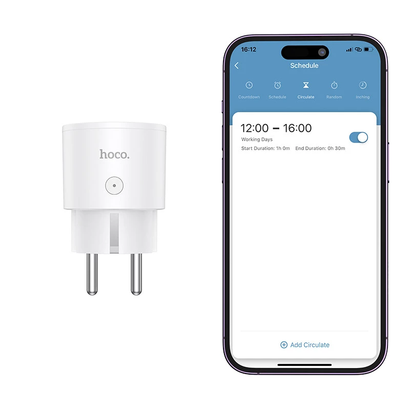 МЗП Hoco AC16 Veloz smart socket – White. Фото 7 з 8