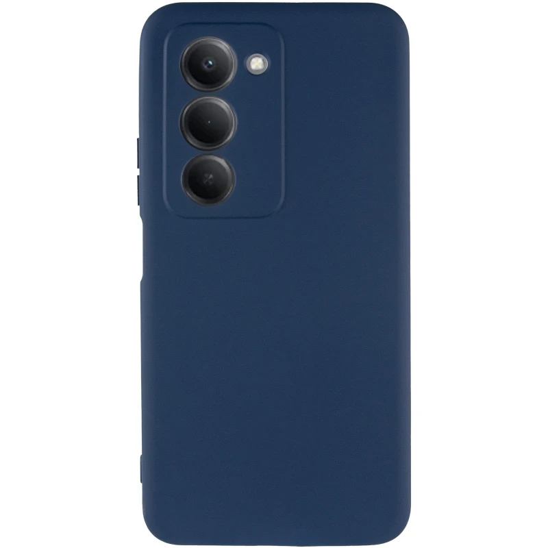 Кольоровий силіконовий чохол GETMAN із закритою камерою для Xiaomi Redmi 15 4G (Global) / 5G – Синій / Midnight Blue. Фото 3 з 6