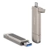 Флеш накопичувач USAMS US-ZB280 USB3.2+Type-C GEN1 Dual Ports Aluminum Alloy 10G Flash Drive 512Gb – silver. Фото 4 з 7