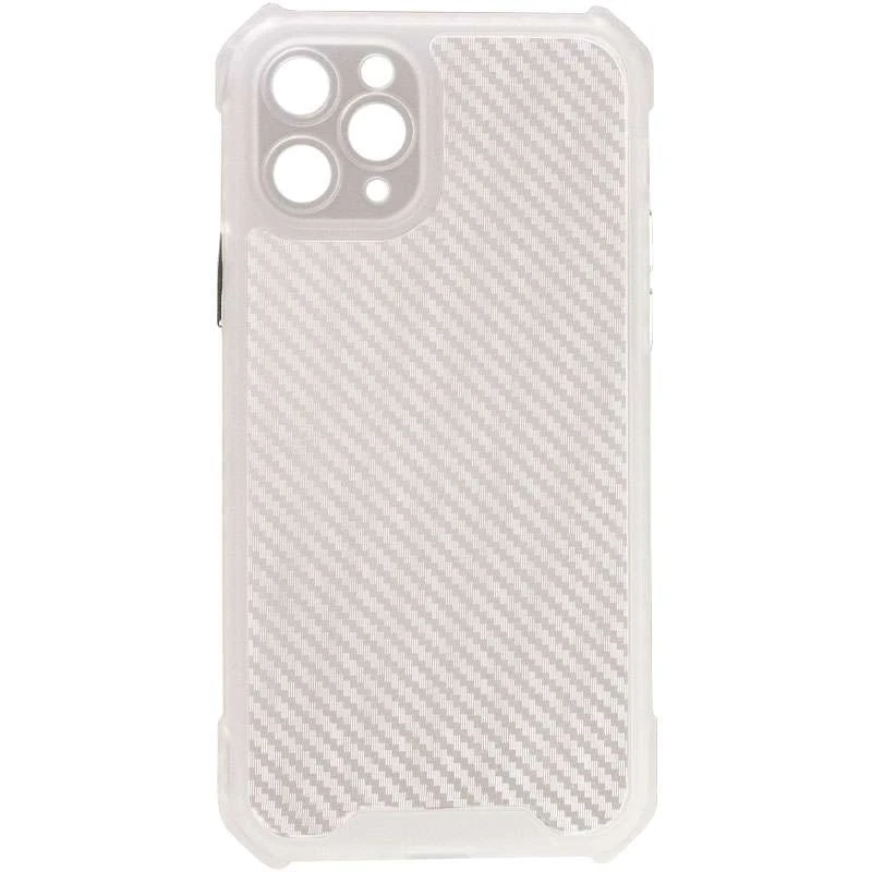 Карбоновий кольоровий силіконовий чохол на Apple iPhone 11 Pro (5.8") – Матовий / Прозорий. Фото 4 з 8