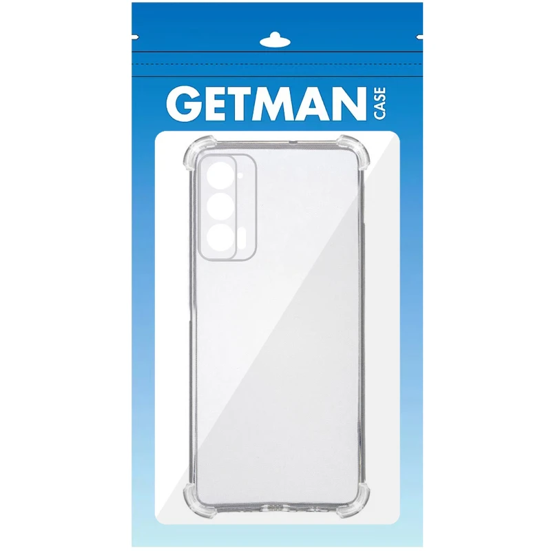 Ультратонкий силиконовый чехол GETMAN с крытыми бортами та камерою на Motorola Edge 60 Fusion – Бесцветный (прозрачный). Фото 3 из 5