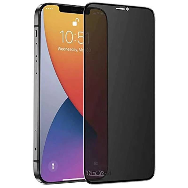 

Захисне скло з ефектом антишпигун на Apple iPhone 12 Pro Max (6.7") (Чорний)