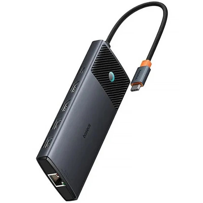 Перехідник HUB Baseus Metal Gleam II OS 10in1 Dual Display (B00061800123-01) фото 1 з 1