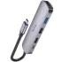 Перехідник HUB Hoco HB27 10-Port (Type-C to HDTV+USB3.0+PD+2xUSB2.0) – Metal gray. Фото 5 з 6