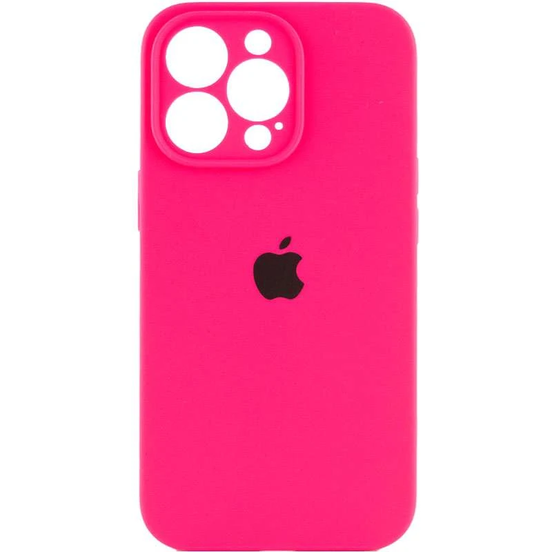 

Чехол Silicone Case с защитой камеры для Apple iPhone 13 Pro (6.1") (Розовый / Barbie pink), Рожевий / barbie pink