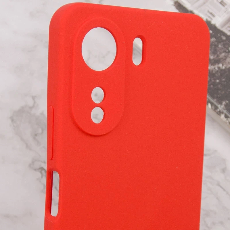 Чохол Silicone Case Lakshmi Premium L з закритою камерою на Xiaomi Redmi 13C – Червоний / Red. Фото 6 з 6