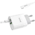 СЗУ HOCO C80A Rapido PD20W+QC3.0 Type-C + USB + Type-C to Type-C cable – Белый. Фото 3 из 6