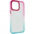 Силіконовий чохол фреш на Apple iPhone 13 Pro Max (6.7") – Бірюзовий / Рожевий. Фото 1 з 6