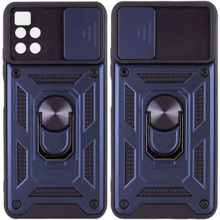 Ударопрочный чехол Serge Ring с защитой камеры для Xiaomi Redmi Note 11 Pro 4G/5G — Синий