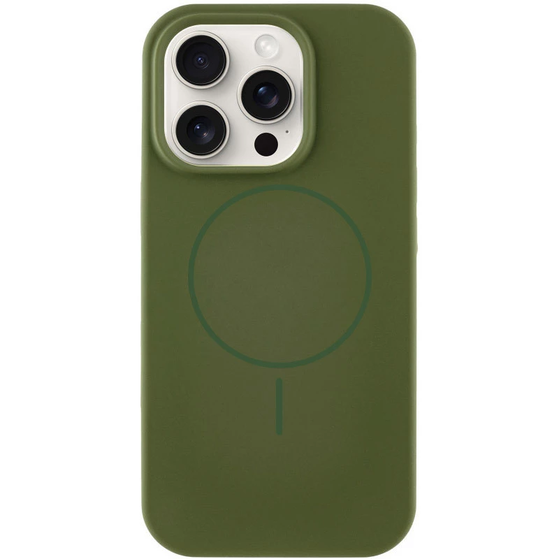 Чехол Silicone Armor Max не logo with MagSafe для Apple iPhone 16 Pro Max – Зеленый / Cyprus Green. Фото 1 из 2