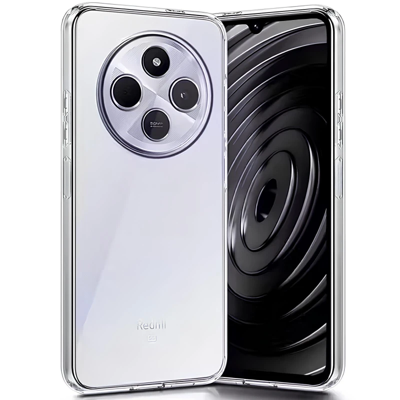 Ультратонкий силіконовий чохол 1,5 мм з захистом камери на Xiaomi Redmi 14R – Безбарвний (прозорий). Фото 3 з 3