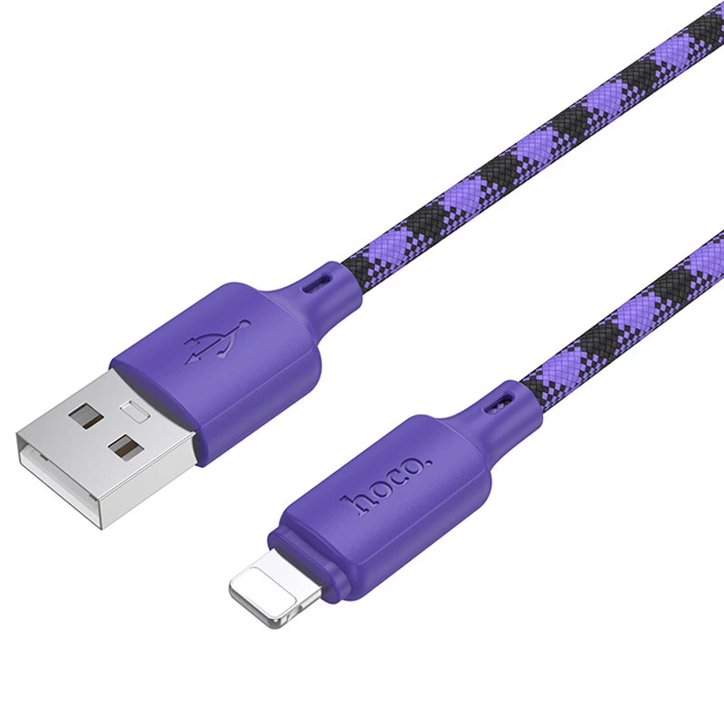 Дата кабель Hoco X116 Meridian USB to Lightning 2.4A (1m) – Gradient Purple Mix. Фото 5 з 7