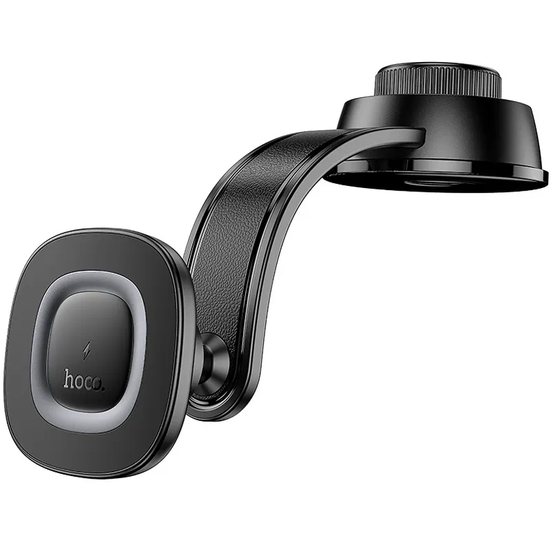 Автотримач з БЗП Hoco HW31 Crown Magnetic Wireless Charging 15W – Black / Metal gray. Фото 1 з 6