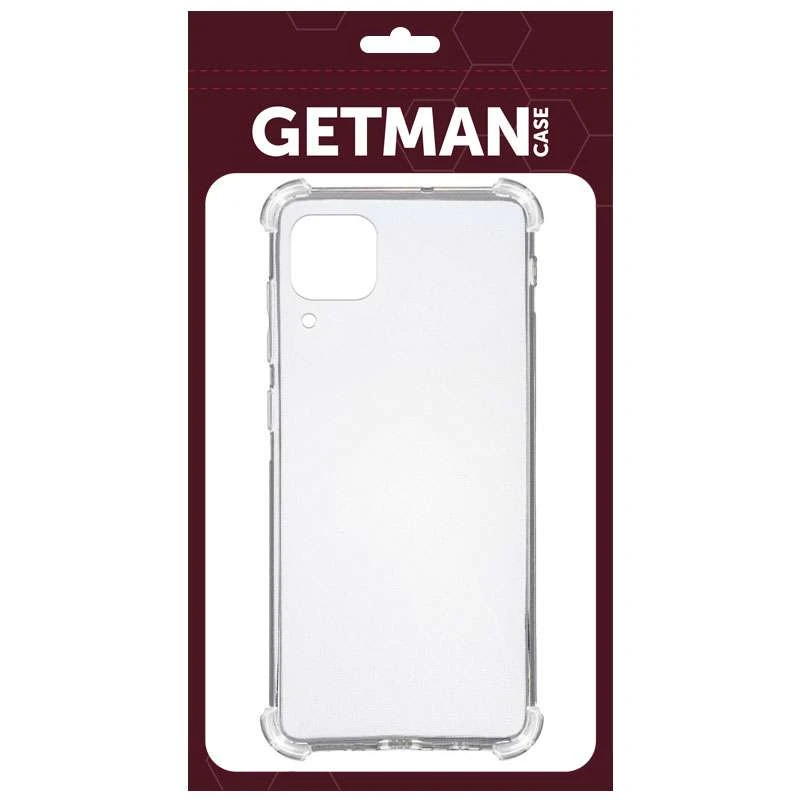 Ультратонкий силіконовий чохол GETMAN з критими бортами на Huawei P40 Lite – Безбарвний (прозорий). Фото 2 з 3