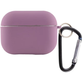 Силиконовый футляр с микрофиброй для наушников Airpods 3 — Лиловый / Lilac Pride
