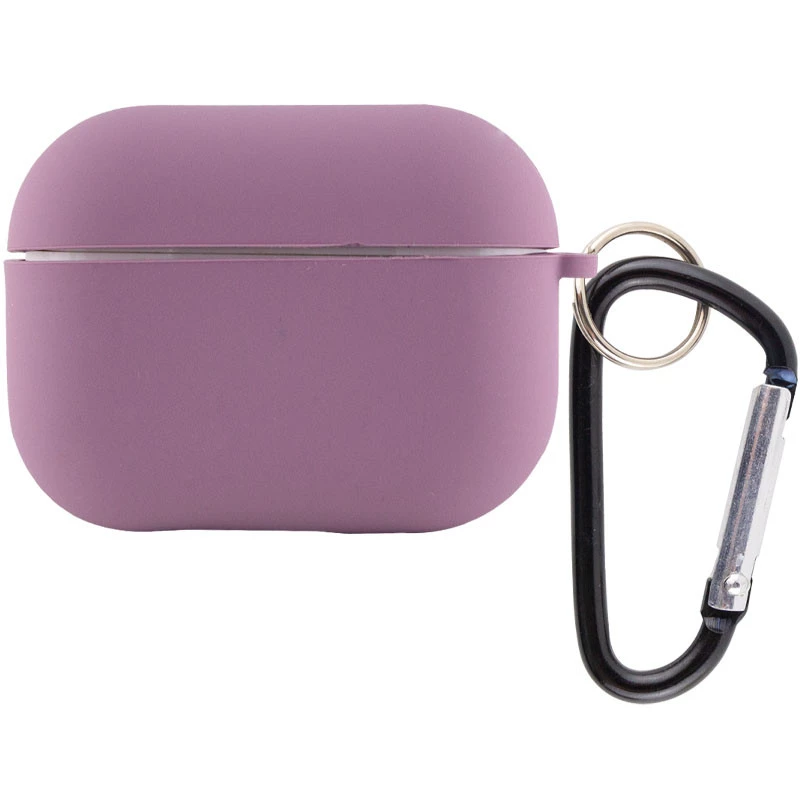 Силіконовий футляр з мікрофіброю для навушників Airpods 4 – Ліловий / Lilac Pride. Фото 1 з 4