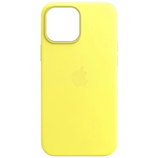 Шкіряний чохол Leather Case з MagSafe на Apple iPhone 12 Pro Max (6.7") — Yellow