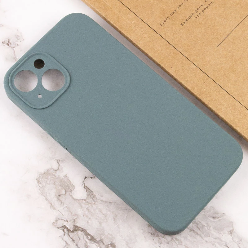 Чохол Silk Full Camera Protective (AA) NO LOGO для Apple iPhone 14 (6.1") – Зелений / Pine green. Фото 3 з 3