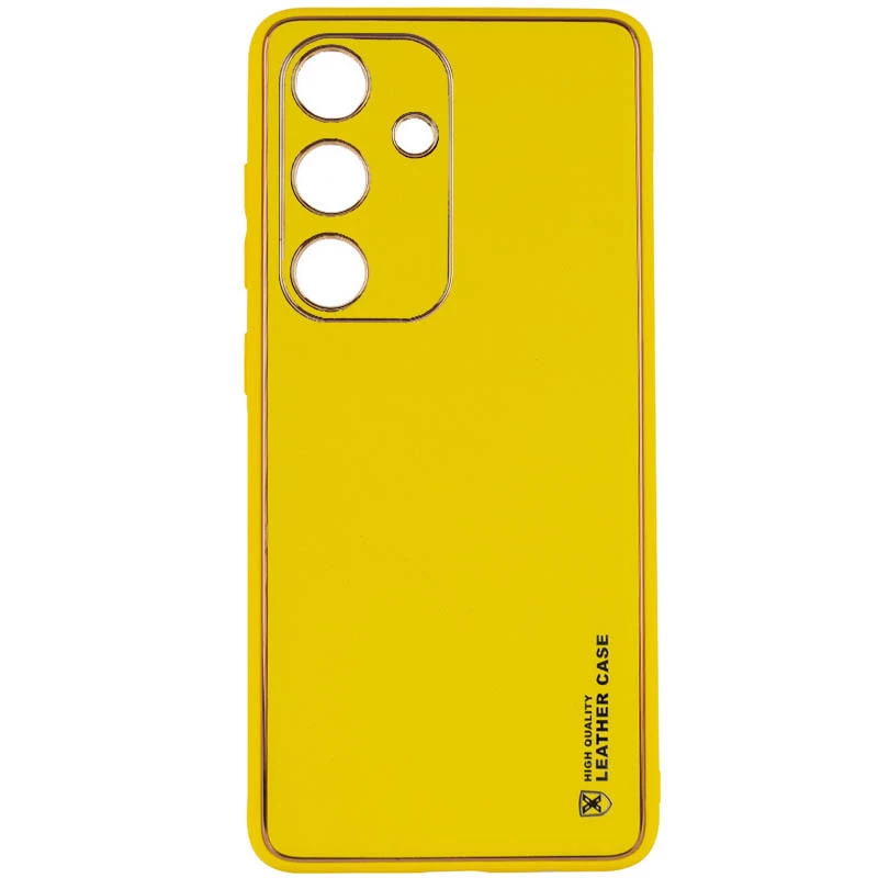Шкіряний чохол Xshield на Samsung Galaxy S24 – Жовтий / Yellow. Фото 2 з 6