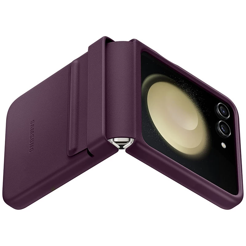 Шкіряний чохол Leather Case Premium на Samsung Galaxy Z Flip5 – Purple. Фото 4 з 5