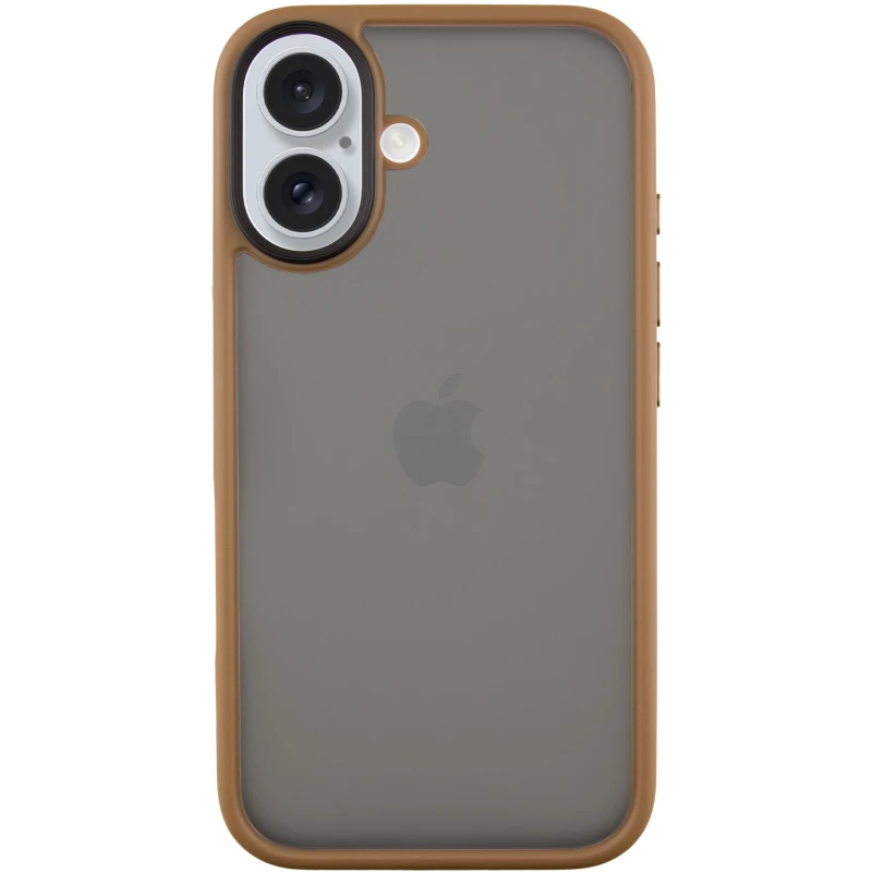 TPU+PC с металлическими кнопками для Apple iPhone 16 – Золотой / Gold. Фото 1 из 6