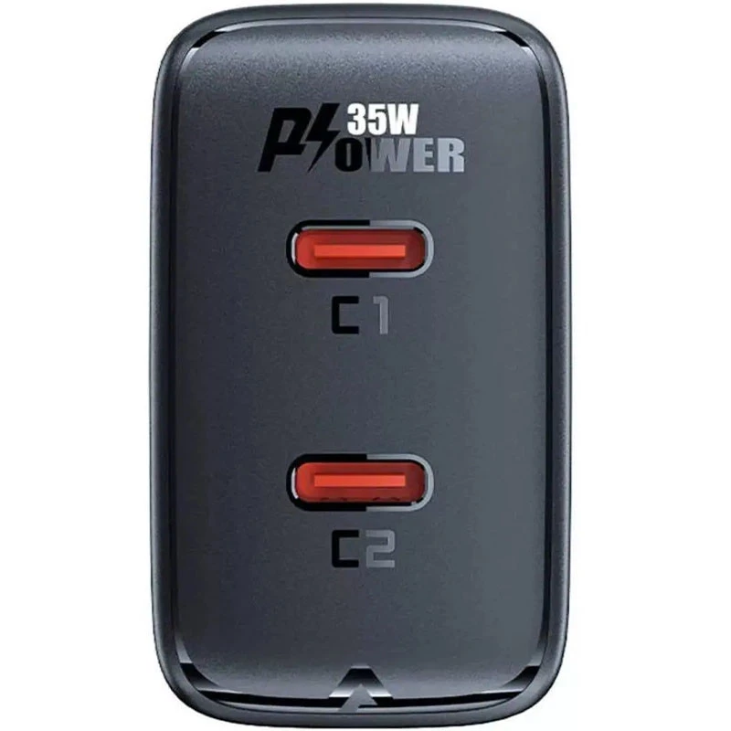 МЗП Acefast A49 PD35W GaN (USB-C+USB-C) dual port – Black. Фото 4 з 5