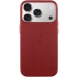 Чехол кожаный Leather Case (AA) with MagSafe and Animation для Apple iPhone 17 Pro Max (6.9") – Crimson. Фото 1 из 1