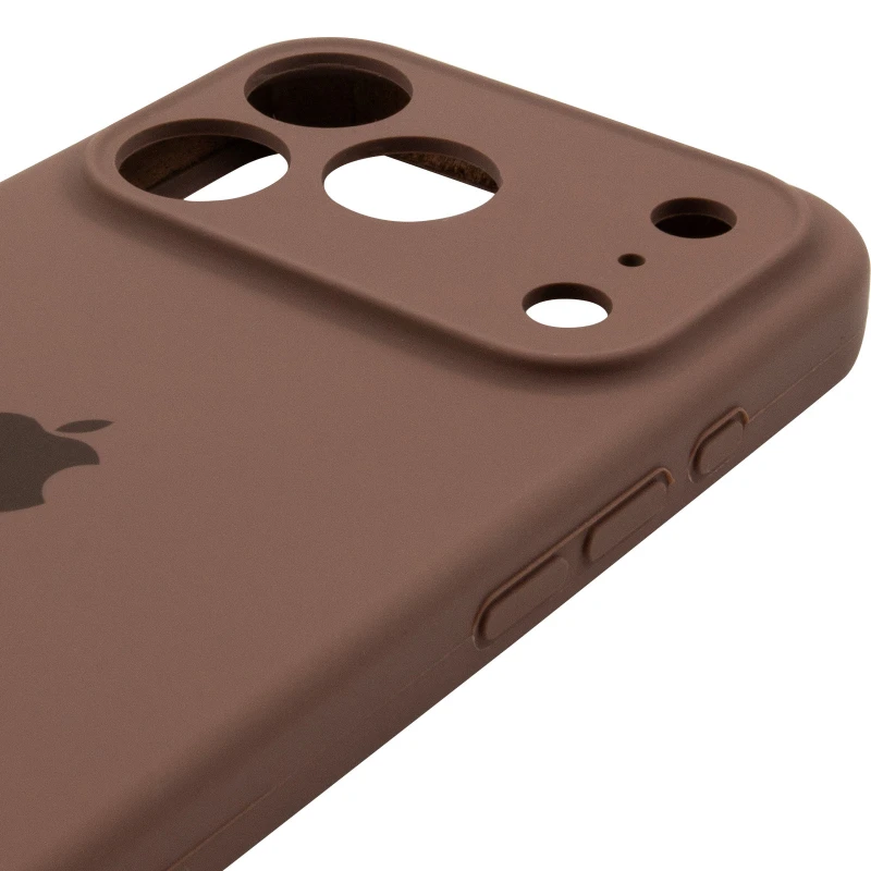 Чохол Silicone Case з захистом камери на Apple iPhone 17 Pro (6.3") – Коричневий / Brown. Фото 5 з 7