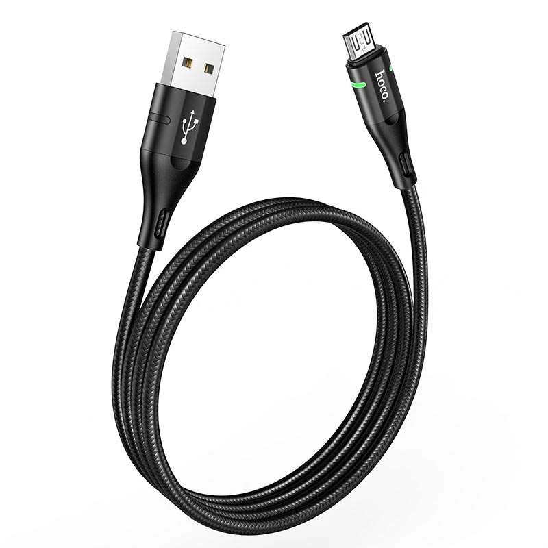 Дата кабель Hoco U93 "Shadow" MicroUSB (1.2 m) – Черный. Фото 3 из 6