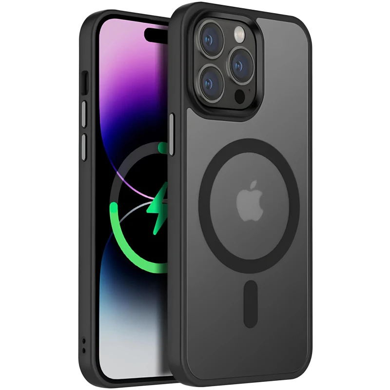 Чохол Ummi Colorful with MagSafe для Apple iPhone 14 Pro Max (6.7") – Чорний / Black. Фото 1 з 5