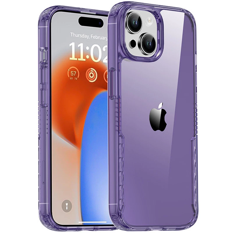 

Ребристий силіконовий чохол на Apple iPhone 15 (6.1") (Purple)