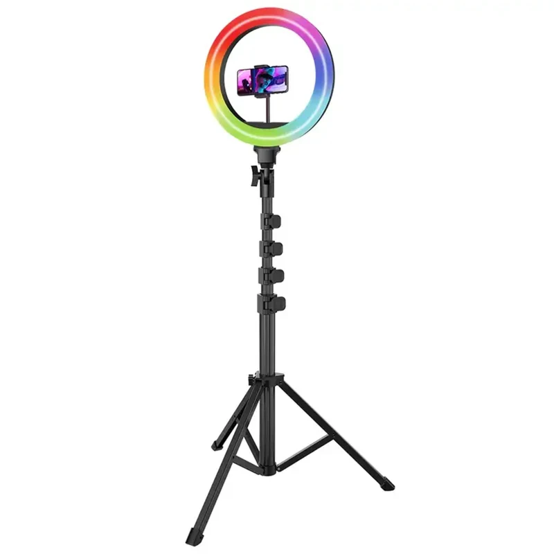 Кільцева світлодіодна LED лампа RGB з триподом Proove Halo (12inch) 10W – Black. Фото 1 з 5